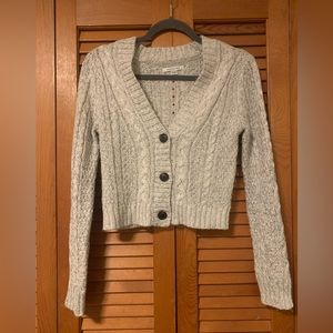 Cream AE Cropped Cardigan Top- Size XS